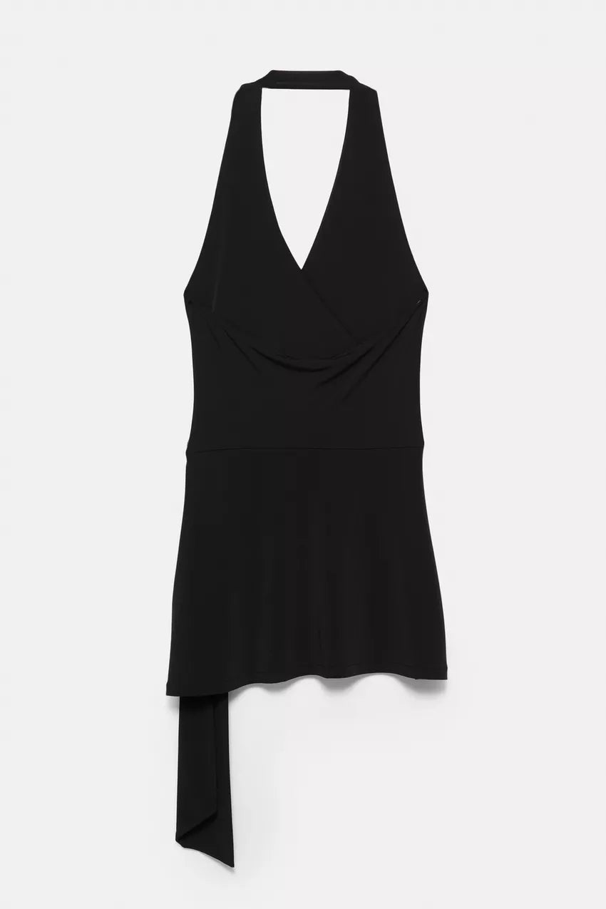 Halter buckled short dress