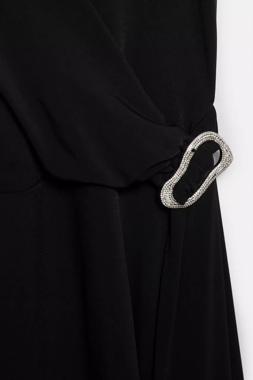 Halter buckled short dress